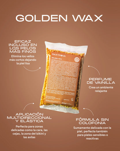 GOLDEN WAX 1 KG - PERLAS DE CERA ELÁSTICA PARA PIELES SENSIBLES
