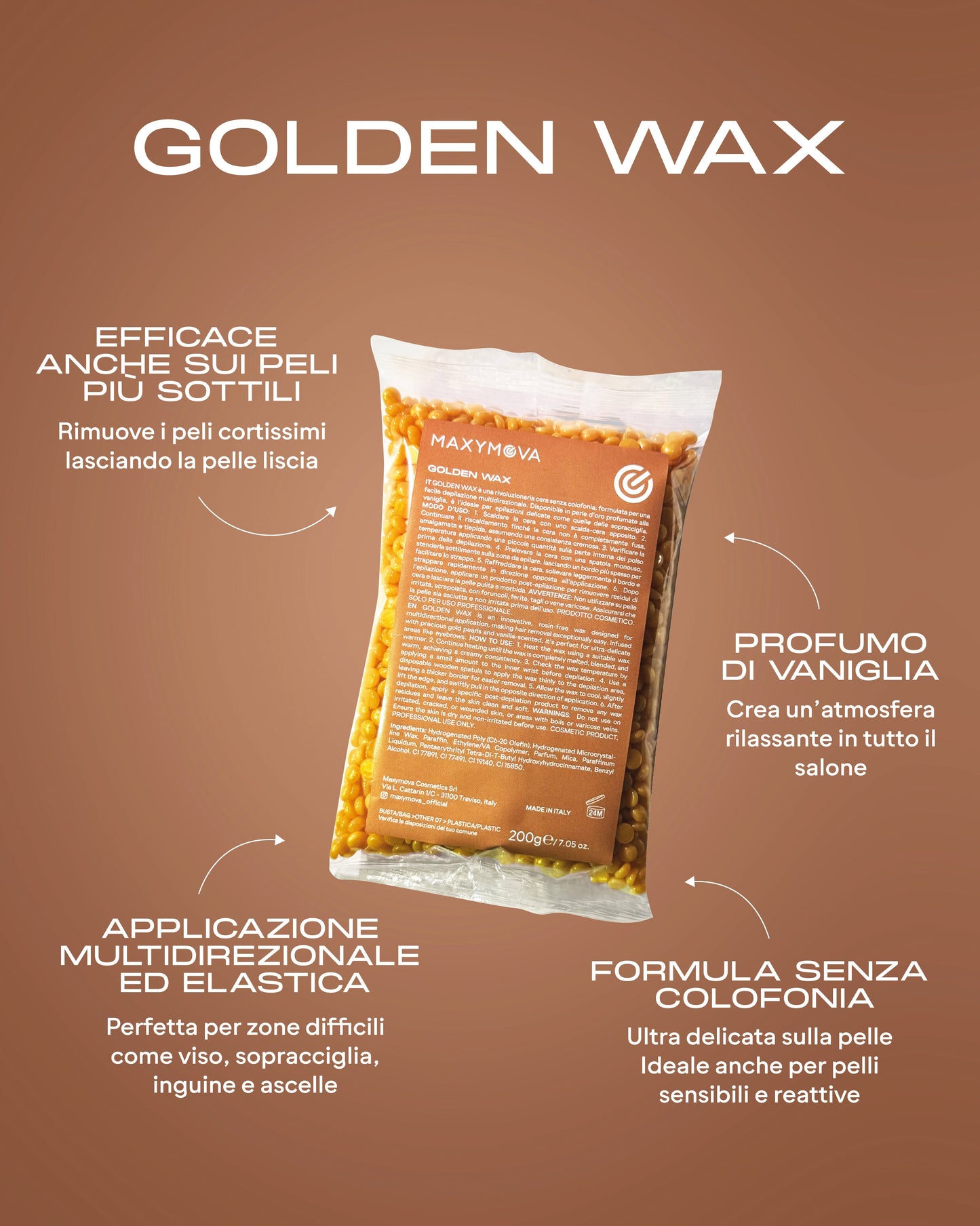GOLDEN WAX 1 KG - PERLAS DE CERA ELÁSTICA PARA PIELES SENSIBLES