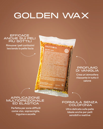GOLDEN WAX 1 KG - PERLAS DE CERA ELÁSTICA PARA PIELES SENSIBLES