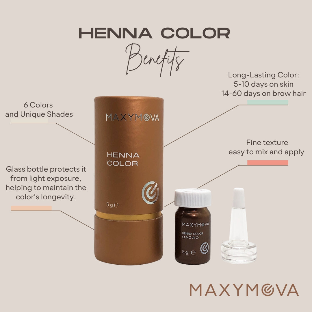 COLECCIÓN PREMIUM BROW COLOR - KIT CON 6 TONOS DE HENNA Y ACCESORIOS