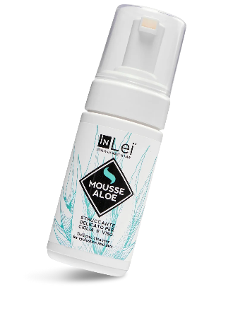 InLei® MOUSSE ALOE – Mousse limpiadora suave para pestañas y rostro, 100 ml