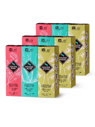 InLei® MOUSSE TRIS – Set de mousses limpiadoras para pestañas y rostro, 9 unidades