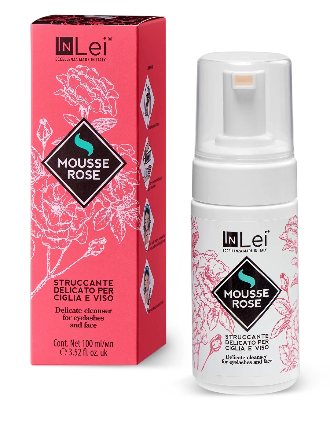 InLei® MOUSSE ROSE – Sanfter Reinigungsschaum für Wimpern und Gesicht, 100 ml