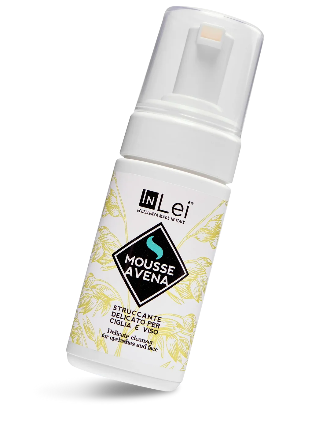 InLei® MOUSSE AVENA – Mousse limpiadora suave para pestañas y rostro, 100 ml