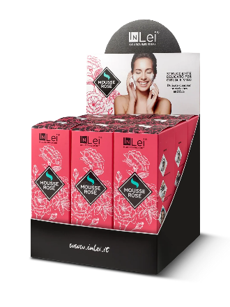 InLei® MOUSSE ROSE – Expositor de sobremesa, 9 × 100 ml