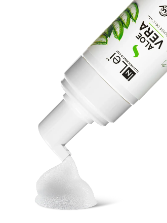 InLei® MOUSSE ALOE VERA – Mousse limpiadora suave para pestañas, cejas y rostro, 100 ml