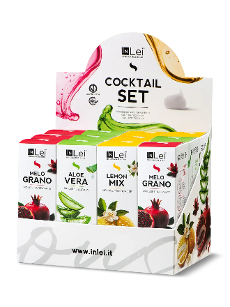 InLei® COCKTAIL SET TRAVEL SIZE – Set de mousses limpiadoras para pestañas, cejas y rostro, 12 × 50 ml