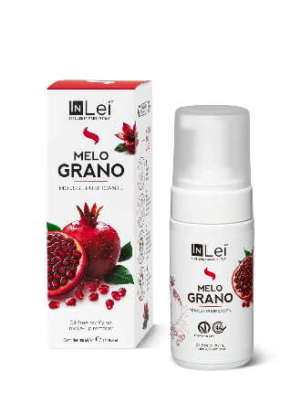 InLei® MOUSSE MELOGRANO – Mousse limpiadora purificante para pestañas, cejas y rostro, 100 ml