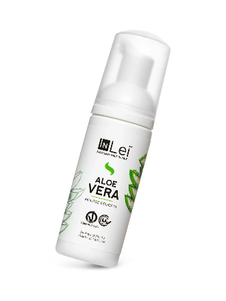InLei® MOUSSE ALOE VERA REISEGRÖSSE – Sanfter Reinigungsschaum für Wimpern, Augenbrauen und Gesicht, 50 ml