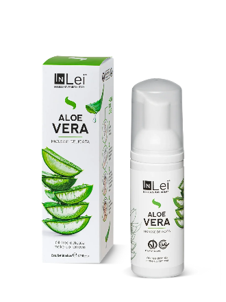 InLei® MOUSSE ALOE VERA REISEGRÖSSE – Sanfter Reinigungsschaum für Wimpern, Augenbrauen und Gesicht, 50 ml