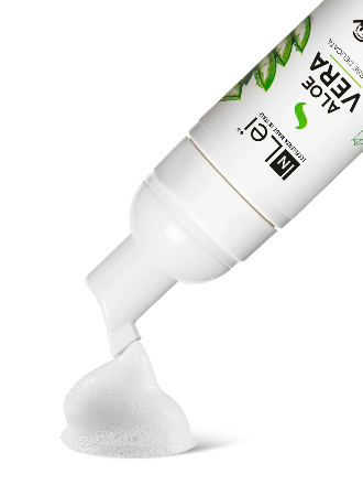 InLei® MOUSSE ALOE VERA REISEGRÖSSE – Sanfter Reinigungsschaum für Wimpern, Augenbrauen und Gesicht, 50 ml