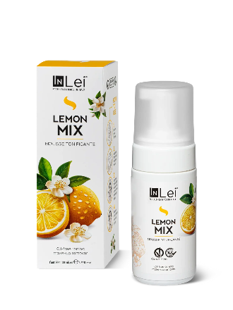 InLei® MOUSSE LEMON MIX – Mousse detergente tonificante per ciglia, sopracciglia e viso, 100 ml