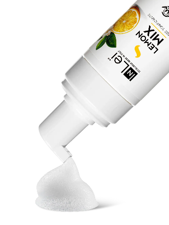 InLei® MOUSSE LEMON MIX – Mousse detergente tonificante per ciglia, sopracciglia e viso, 100 ml