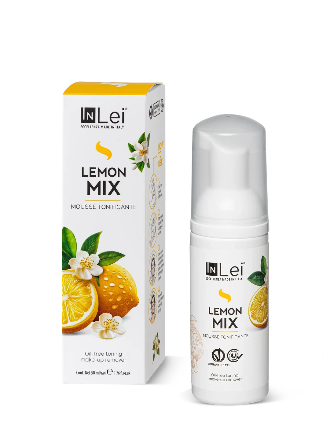 InLei® MOUSSE LEMON MIX TRAVEL SIZE – Mousse limpiadora tonificante para pestañas, cejas y rostro, 50 ml