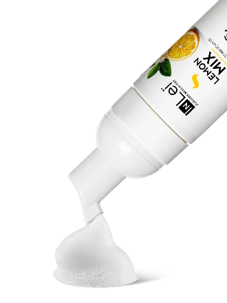 InLei® MOUSSE LEMON MIX TRAVEL SIZE – Mousse limpiadora tonificante para pestañas, cejas y rostro, 50 ml