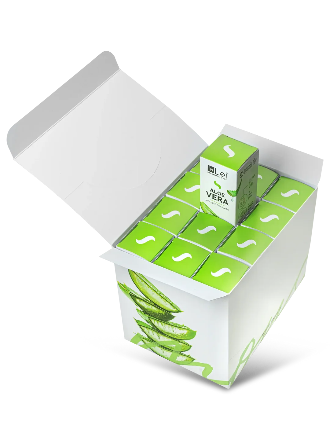 InLei® MOUSSE ALOE VERA TRAVEL SIZE – Expositor de sobremesa, 12 × 50 ml