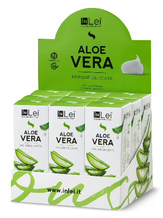 InLei® MOUSSE ALOE VERA – Expositor de sobremesa, 9 × 100 ml