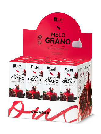 InLei® MOUSSE MELOGRANO TRAVEL SIZE – Espositore da banco, 12 × 50 ml