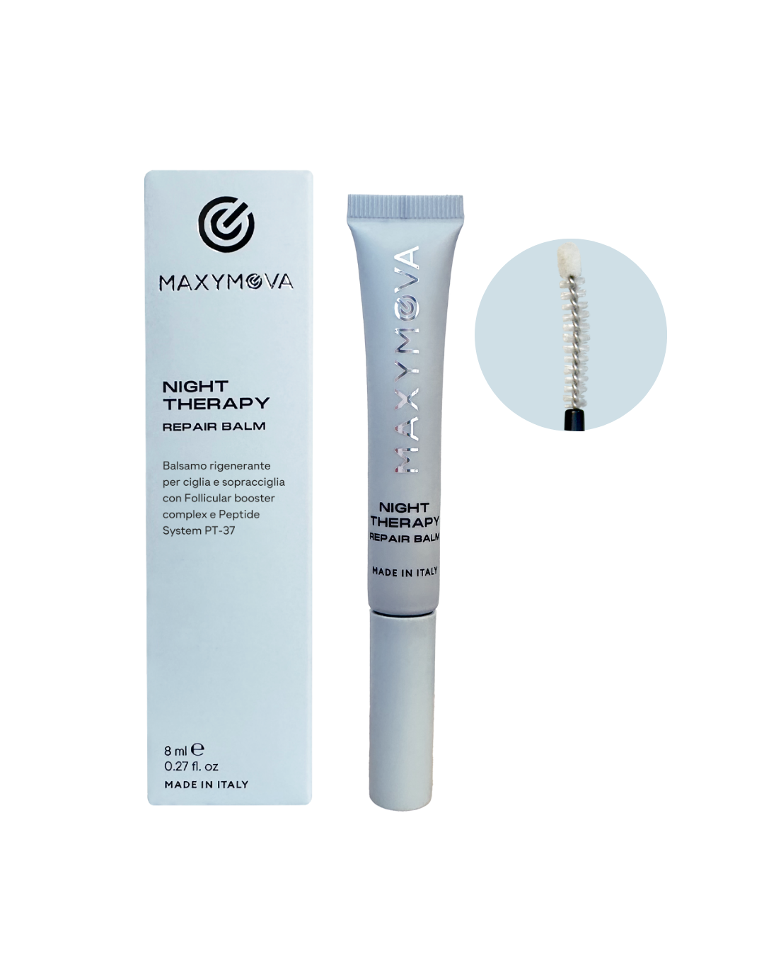 BÁLSAMO REPARADOR DE TERAPIA NOCTURNA PARA PESTAÑAS Y CEJAS. TRATAMIENTO NUTRITIVO Y FORTALECEDOR.