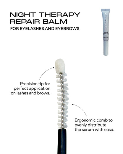 BÁLSAMO REPARADOR DE TERAPIA NOCTURNA PARA PESTAÑAS Y CEJAS. TRATAMIENTO NUTRITIVO Y FORTALECEDOR.