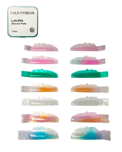 Protectores de silicona para pestañas Laura Lu Curl - 7 tamaños para un levantamiento de pestañas perfecto