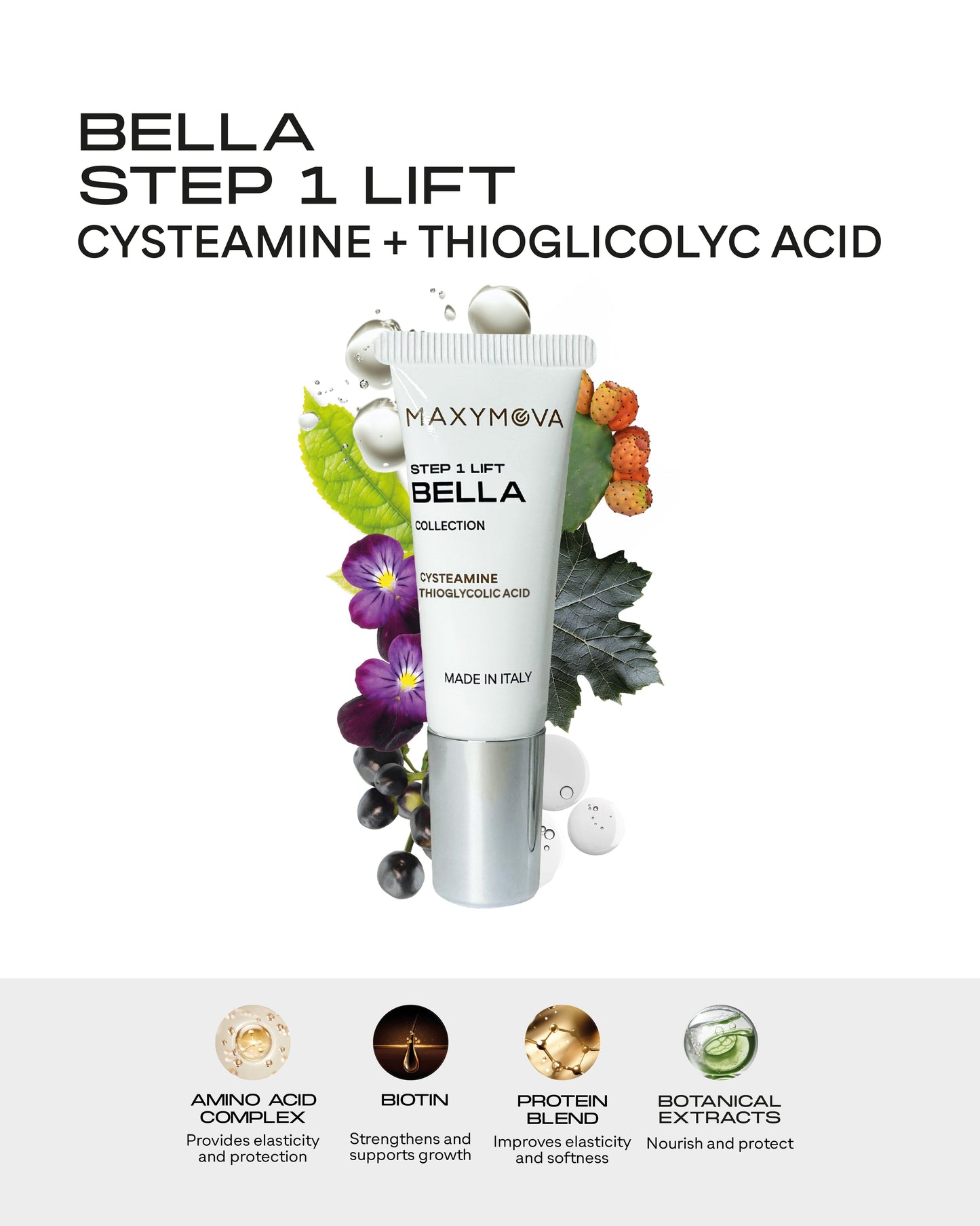 Paso 1 BELLA COLLECTION- CYSTEAMINE + THIOGLYCOLIC ACID FOR KOREAN LASH LIFT