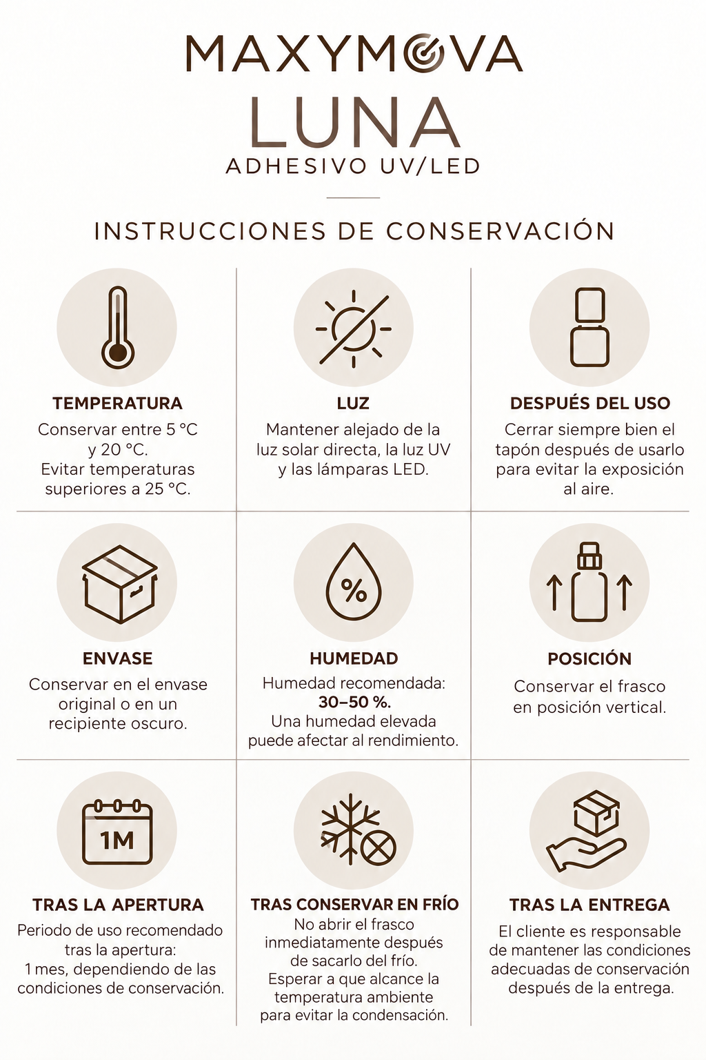 ADHESIVO MAXYMOVA LUNA UV/LED PARA EXTENSIONES DE PESTAÑAS – PEGAMENTO PROFESIONAL, 5 G