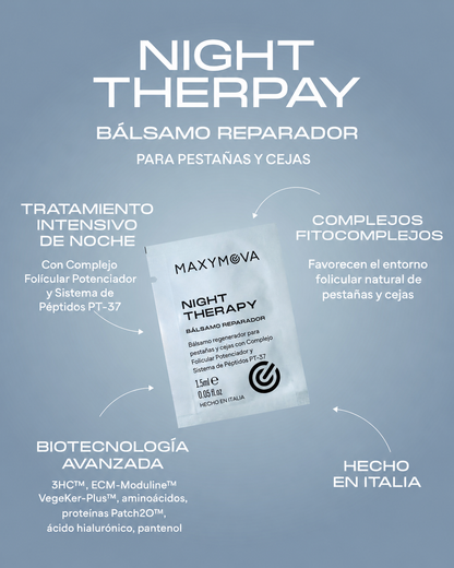 Bálsamo reparador de noche Monodose para pestañas y cejas 1,5 ml