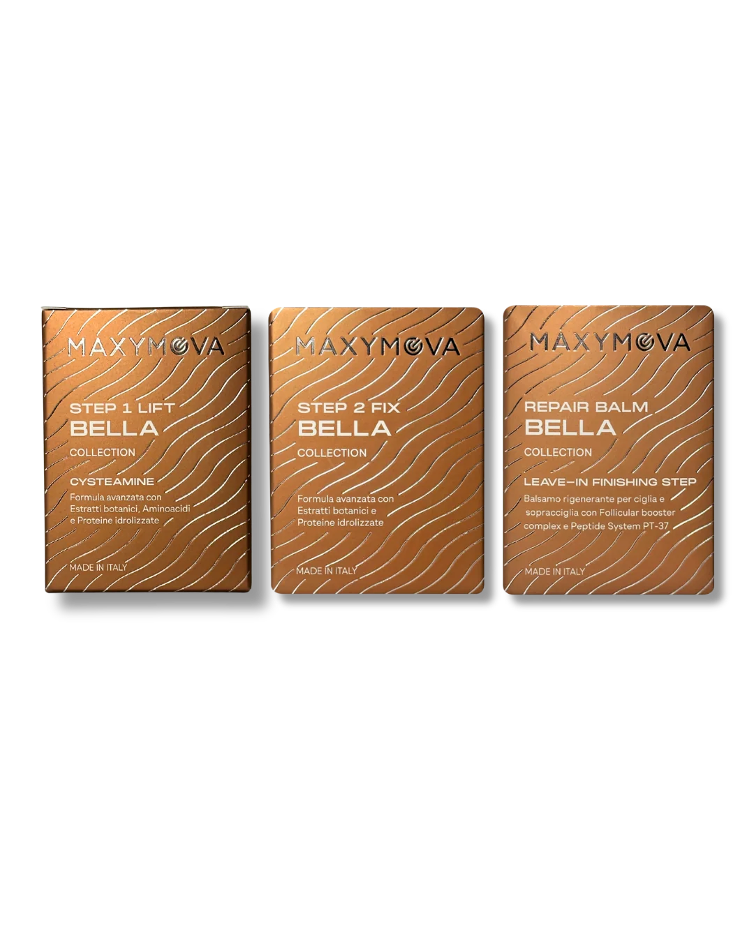 KIT COREANO PARA PESTAÑAS Y CEJAS DE BELLA COLLECTION - PASOS 1, 2 Y 3 CON SOBRES