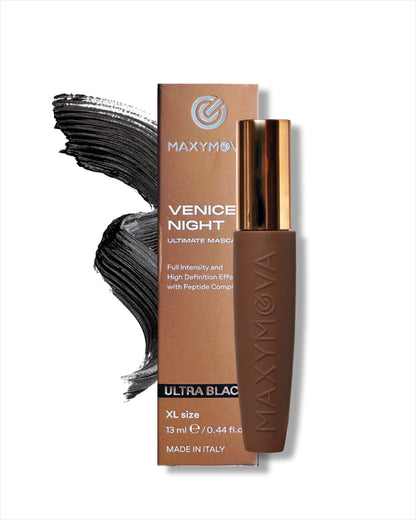 MAXYMOVA VENICE NIGHT MASCARA | LASH LIFT EFFECT MASCARA FOR DEFINITION, CURL & LENGTH – ULTRA BLACK XL 13 ML