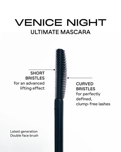 Set de 10 mascara de pestañas Maxymova Venice Night para definición, curvatura y longitud – Negro Ultra XL, 13 ml.