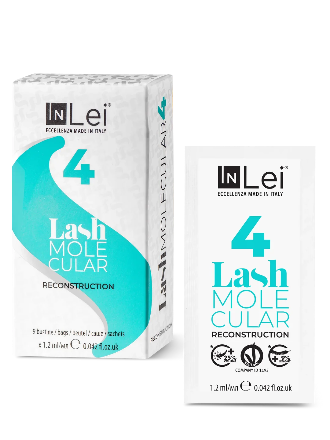 InLei® LASH MOLECULAR 4 MONODOSIS – Reconstrucción molecular para pestañas y cejas, 9 × 1,2 ml