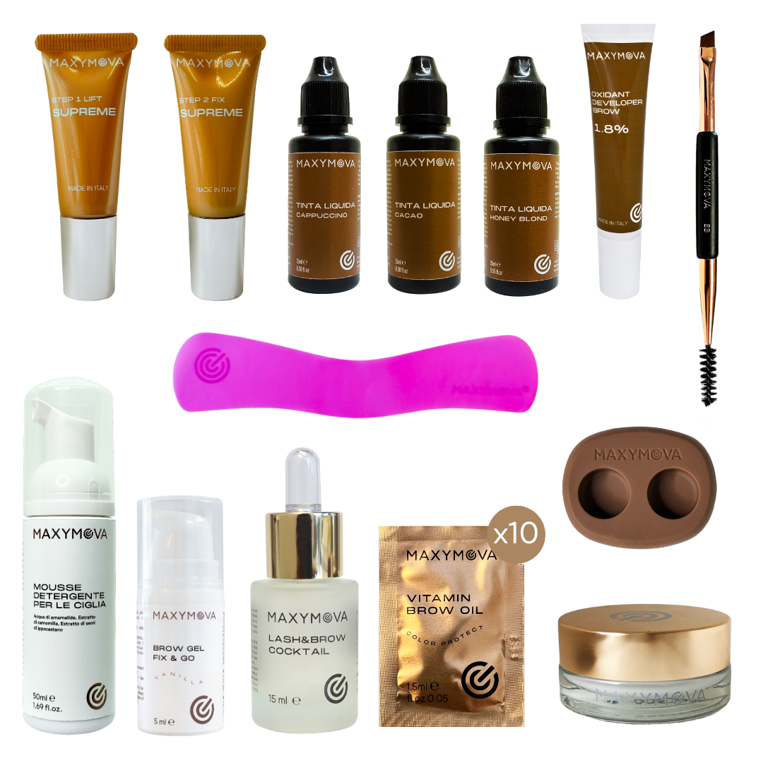 KIT DE LAMINACION DE CEJAS. RESULTADOS PROFESIONALES DE ELEVACION DE CEJAS. MAXYMOVA