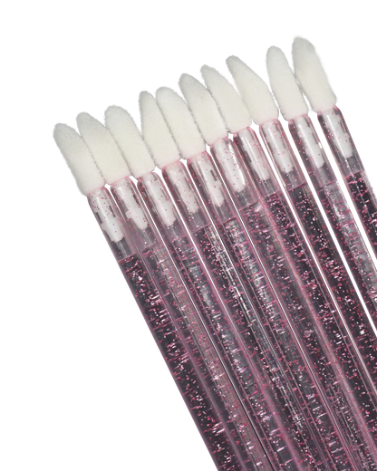 APLICADORES DE MICOFIBRA DE BRILLO DE LABIOS - 50 PIEAZAS - CEPILLO DE BRILLO PRECISO PARA LAMINACION DE PESTAÑAS Y CEJAS