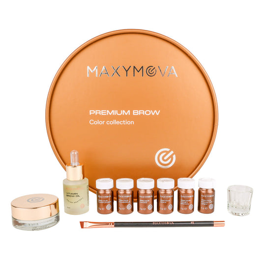 COLECCIÓN PREMIUM BROW COLOR - KIT CON 6 TONOS DE HENNA Y ACCESORIOS