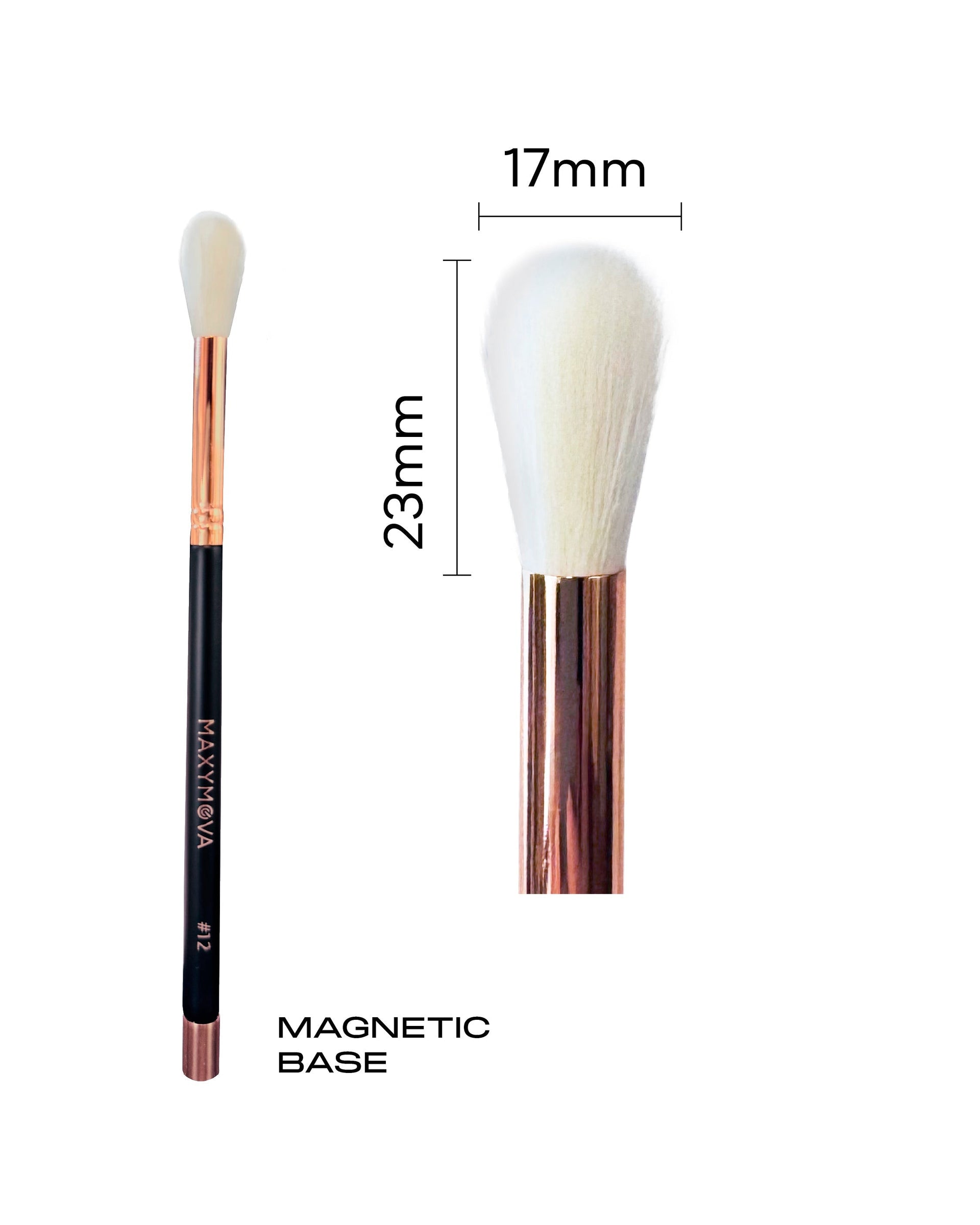 PROFESSIONAL MAGNETIC BRUSH NO.12 - FOR MAKE UP– Premium Synthetic Fiber