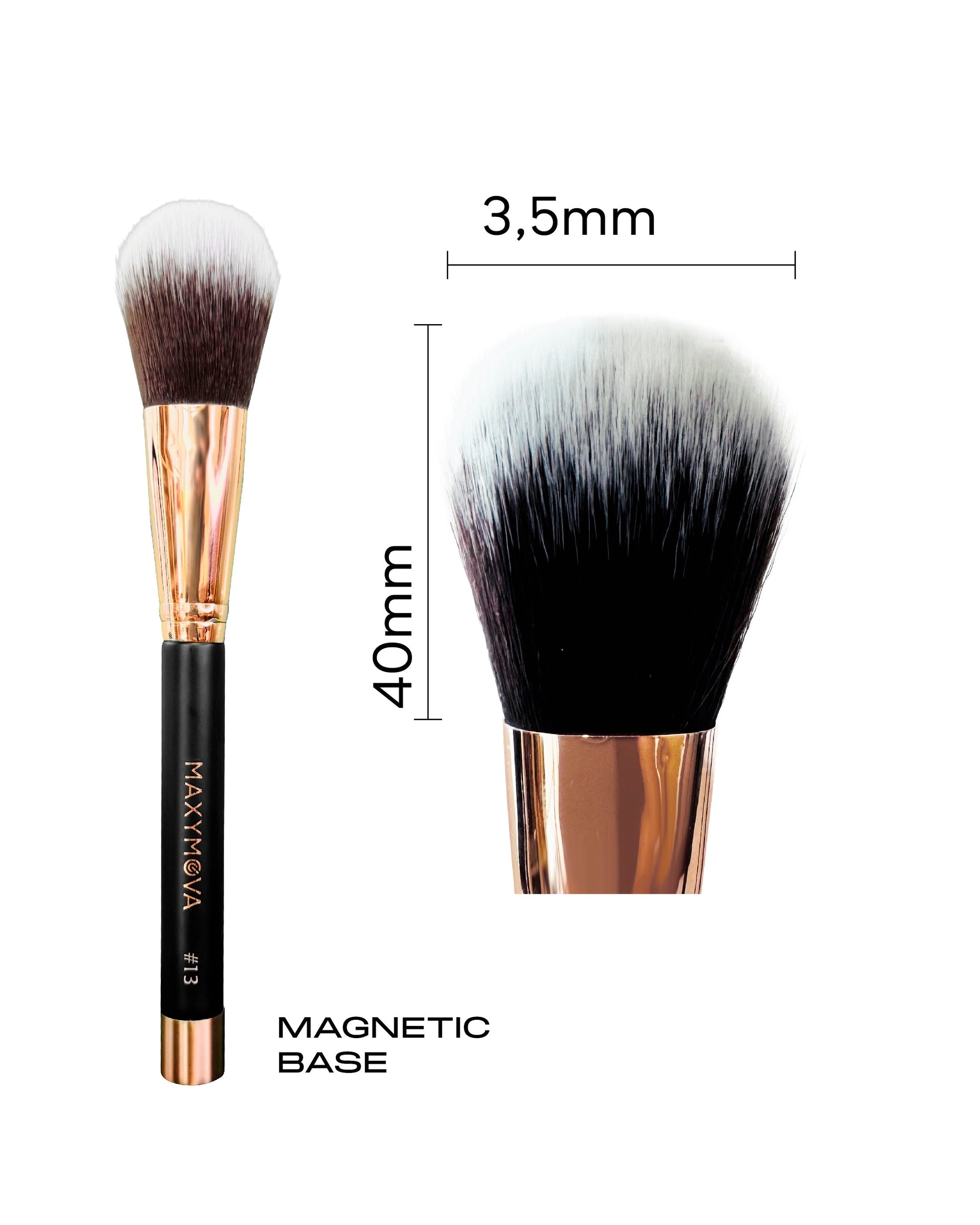 PROFESSIONAL MAGNETIC BRUSH NO.13 - FOR MAKE UP– PREMIUM SYNTHETIC FIBER