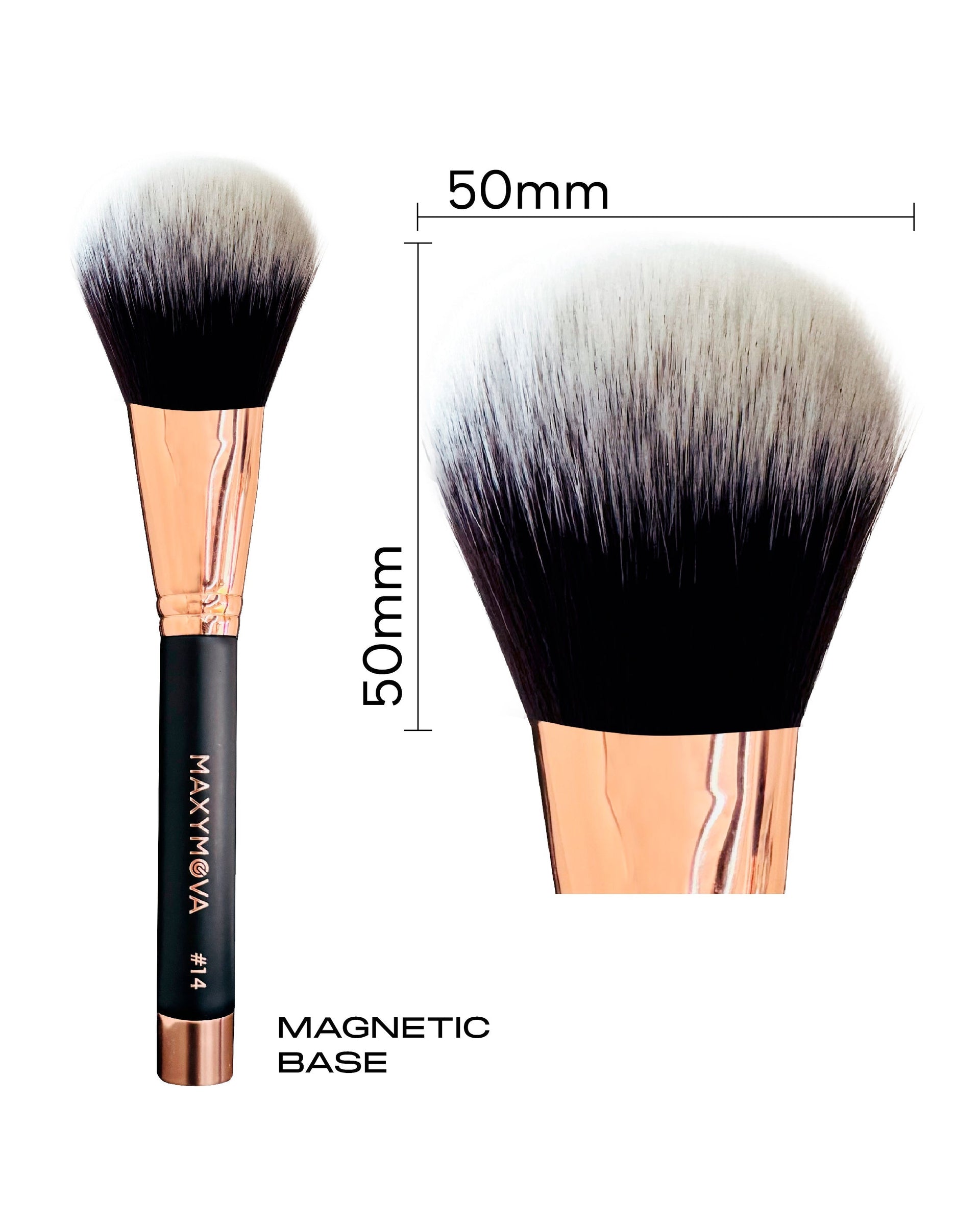 PROFESSIONAL MAGNETIC BRUSH NO.14 - FOR MAKE UP– Premium Synthetic Fiber