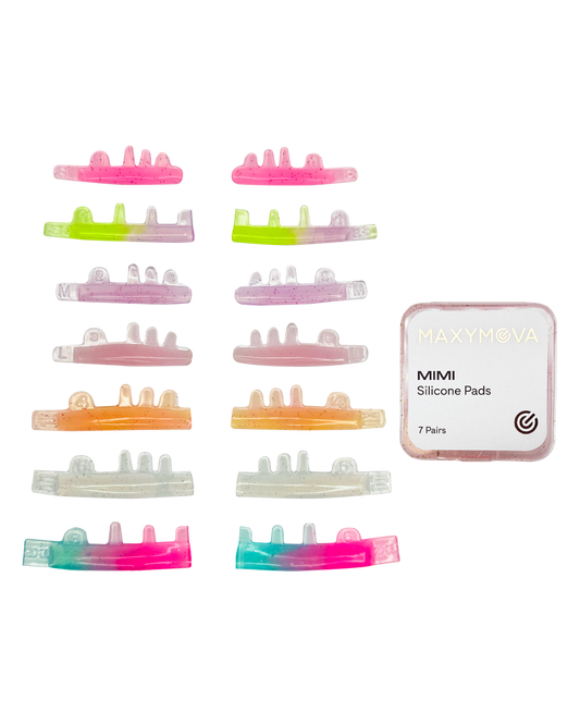 MOLDES DE PESTAÑAS DE SILICONA MIMI - 7 PARES - TIPO DE RIZO HIBRIDO C
