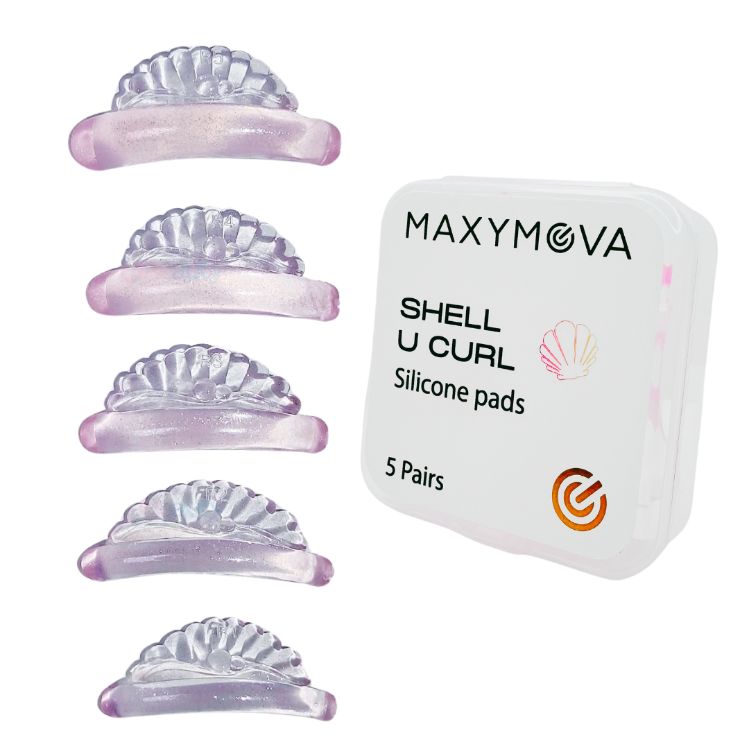 SHELL MOLDES DE PESTAÑAS CON RIZO EN U DE SILICONA ULTRA ADHESIVAS, PARA LAMINADO DE PESTAÑAS