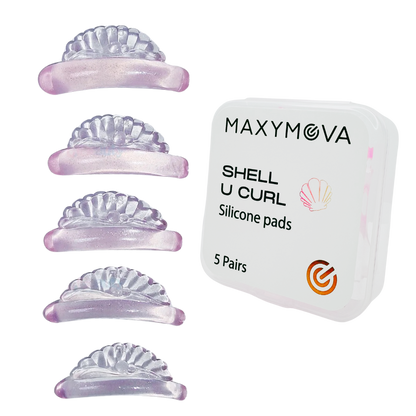 SHELL MOLDES DE PESTAÑAS CON RIZO EN U DE SILICONA ULTRA ADHESIVAS, PARA LAMINADO DE PESTAÑAS