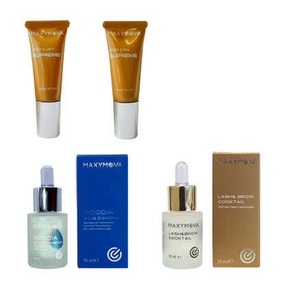 KIT DE LOCIÓN SUPREMA PARA LAMINACIÓN DE PESTAÑAS Y CEJAS MAXYMOVA