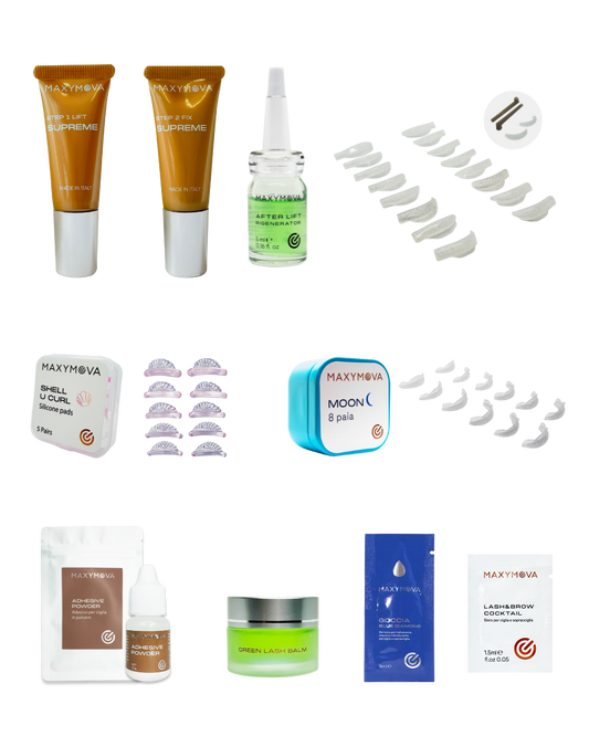 KIT AVANZADO DE LAMINACION DE PESTAÑAS Y CEJAS PARA FUSION TECHNIQUE- MAXYMOVA