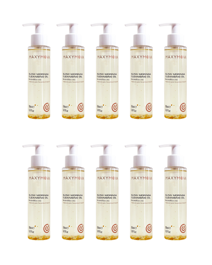 SET 10 GLOW MORINGA CLEASING OIL MAXYMOVA – LUXURY HYDROFILIC CLEASING OIL SET EXCLUSIVO PARA SALON