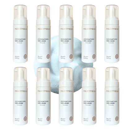 SET 10 HYDRATING MOUSSE LASH&FACE 150 ML CON ALOE VERA ORGÁNICO, EXTRACTO DE ROSA DE JERICÓ