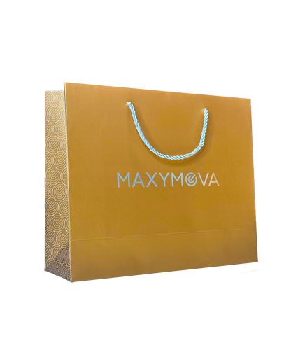 BOLSA DE CARTON DE REGALO PREMIUM MAXYMOVA: ELEGANTE Y DURADERA