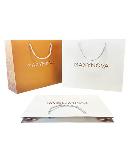 BOLSA DE CARTON DE REGALO PREMIUM MAXYMOVA: ELEGANTE Y DURADERA