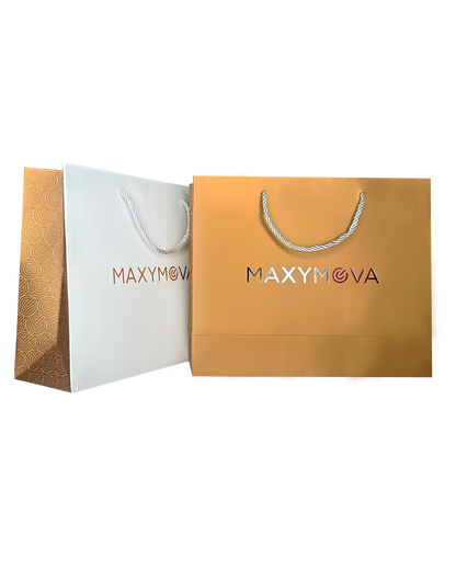 BOLSA DE CARTON DE REGALO PREMIUM MAXYMOVA: ELEGANTE Y DURADERA