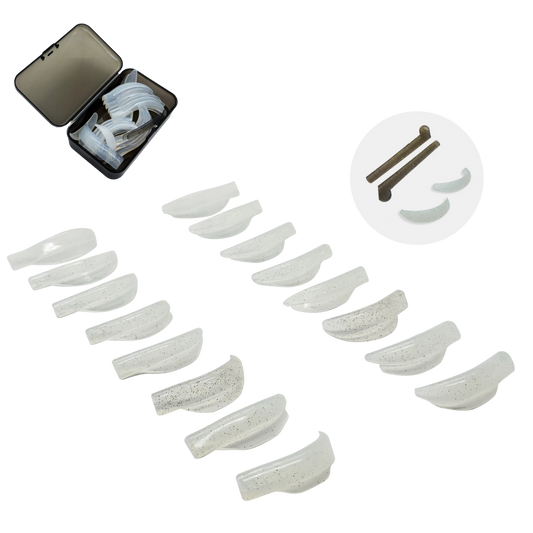 MOLDES UNIVERSALES PARA LAMINACIÓN DE PESTAÑAS TRANSPARENTES Y BRILLANTES (8 PARES)