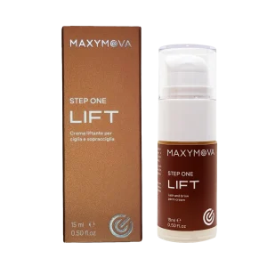 Step 1 LIFT MAXYMOVA® para laminación de pestañas frasco airless de 15 ml. El primer paso del tratamiento Professional Lash Lift